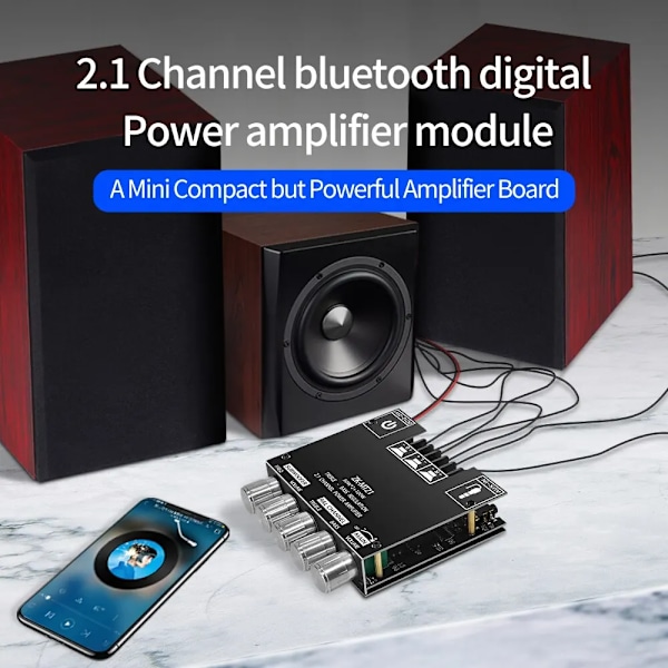 ZK-MT21 Channel Bluetooth 5.0 CS8673E 2.1 Subwoofer Forstærker Board 50W*2 +100W Power Audio Stereo Forstærker