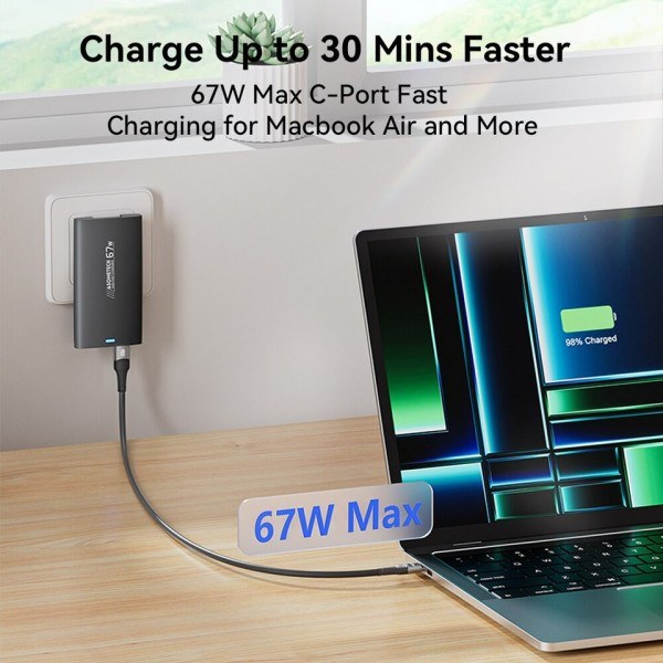 Laddare Ultra Tunn Snabb Ladda USB Typ C Laddare