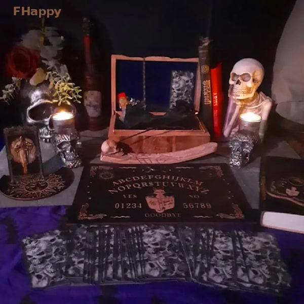 12 tommer Træ Divination Pendulum Tavle Ingraveret Magic Ouija Metaphysical Besked Heks's Kit