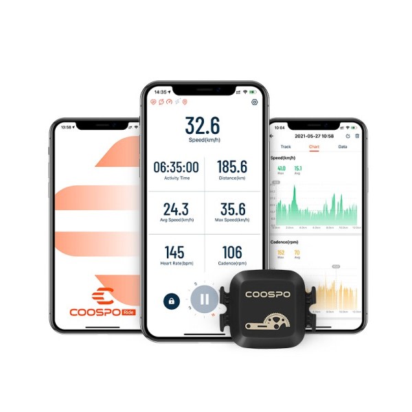 BK467 Cadence og Speed Sensor Dobbelt Mode Omdr./min. Monitor Bluetooth 4.0 ANT Road Bike