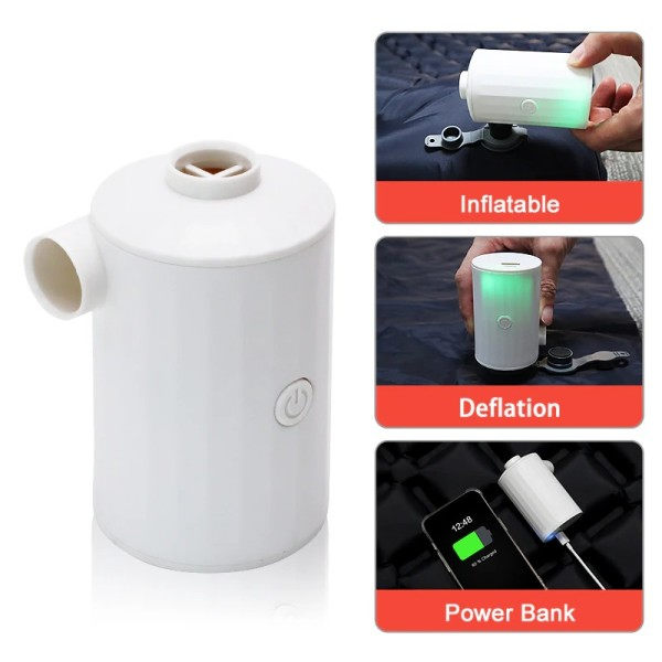Bærbar mini luft pumpe oppustelig madras pumpe elektrisk  luft pumpe genopladelig luft pumpe