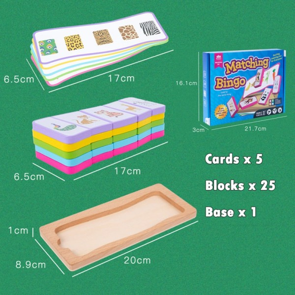 Montessori Sortering Matching Tre Leker for småbarn Farge Figurer Dyr Sanser Puslespill Spill