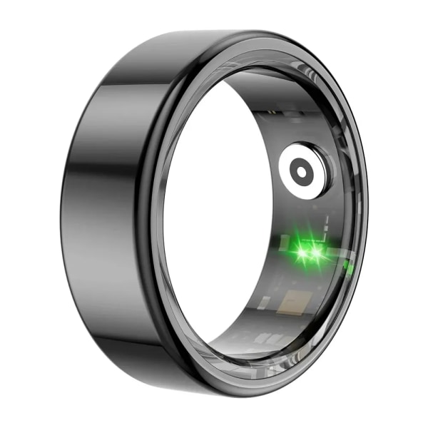 Smart Ring Militär Grade Titanium Stål Shell Hälsa Monitorering IP68 & 3ATM Vattentät Multisport Modes storlek 8