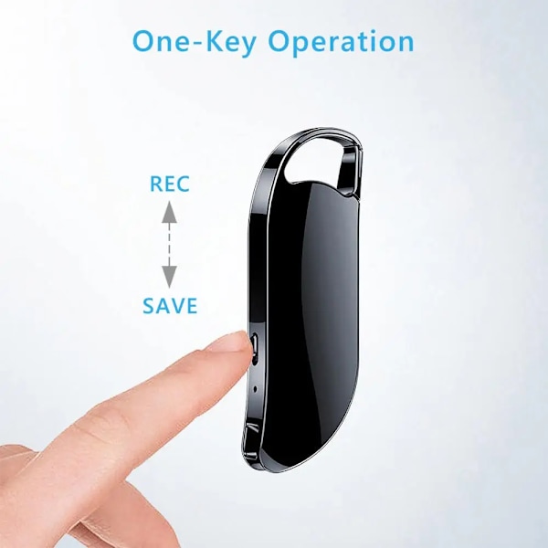 V11 Smart Lyd Mini Voice Opptaker 64GB USB Drive Stemme Aktivert Diktafon Nøkkelring Lyd opptak
