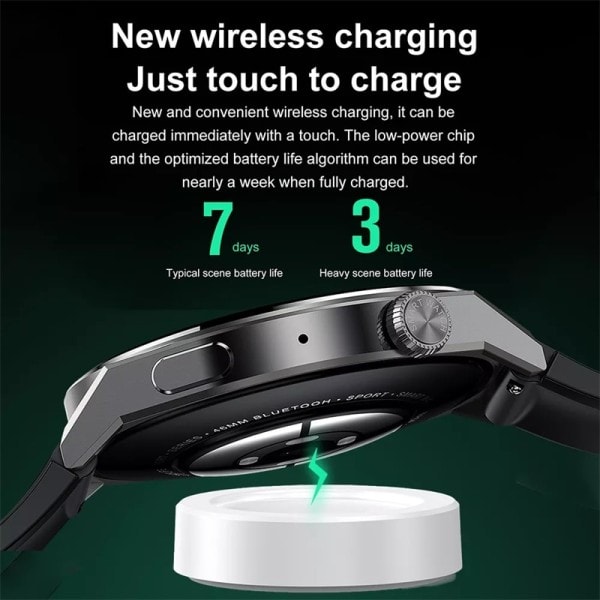 Smart Watch Mies GT3 Pro AMOLED 390*390 HD Näyttö syke Bluetooth Puhelu IP68 Vedenpitävä SmartWatch