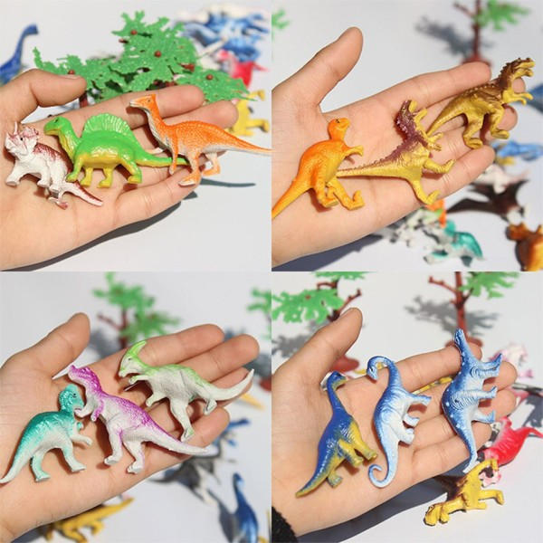 39 bitar Mini Dinosaurie Modell Barn's Utbildnings leksaker Små Simulering Djur Figurer barn leksaker