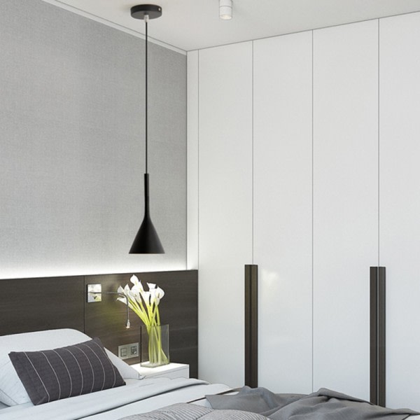 Moderne Led Pendel Lys Sort Køkken Inventar Soveværelse Bord Spisestue Hænge Lampe