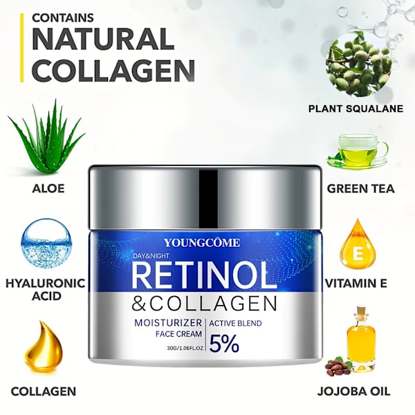 Retinol Kräm Serum Kombinationsset för Ansiktsvård Återfuktar