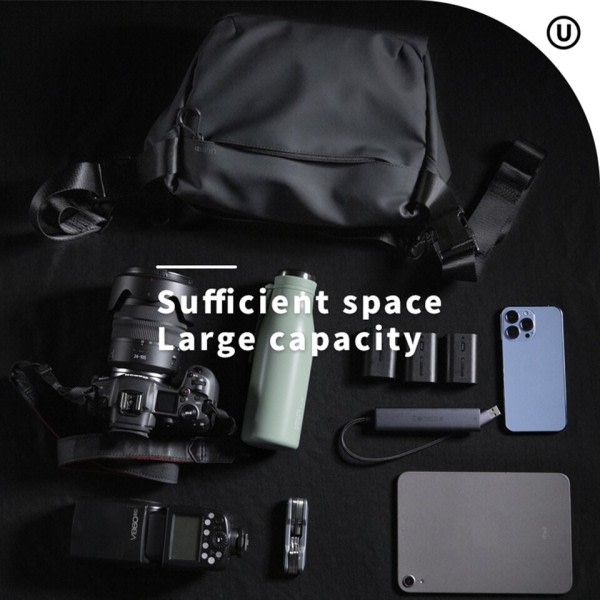 Vattentät kamera sling väska axel väska avtagbar avdelare