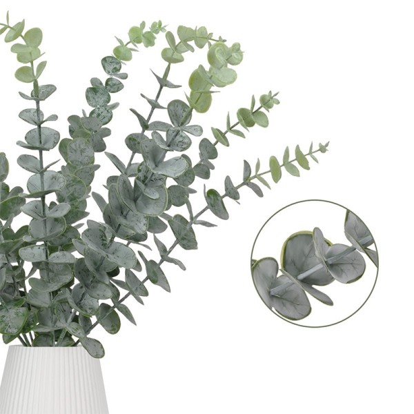 Kunstig eukalyptus blader grønne falske planter grener for bryllup fest utendørs hjemme hage bord dekorasjon