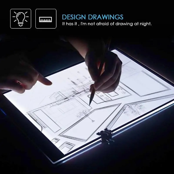 A4 ritning kopia tavla lysdiod ljus pad för diamant målning driven ljus tavla digital grafik surfplatta