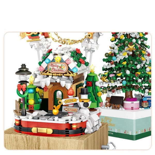Mini Hus Venner By Jule Musikk Eske Byggeklosser MOC Nissen Tre Figurer Klosser Leker