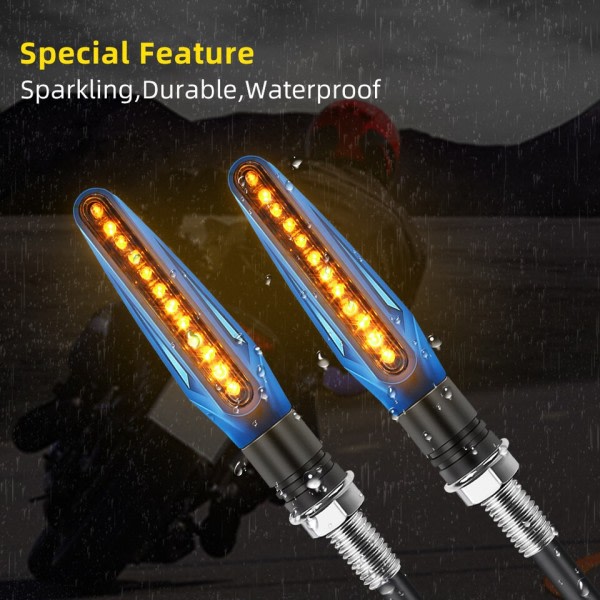 2 par Universal Motorcykel LED Sving Signal Lys Indikator Blinker Lys