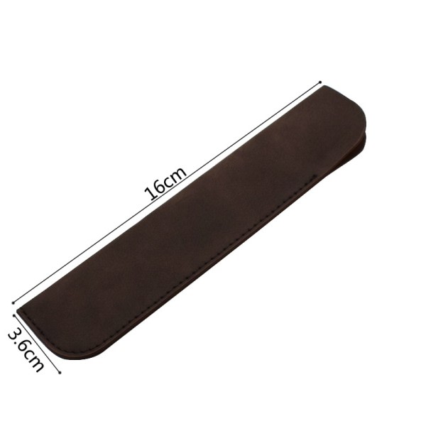 Blød blyant etui holder til én pen PU læder skrivematerialer holder