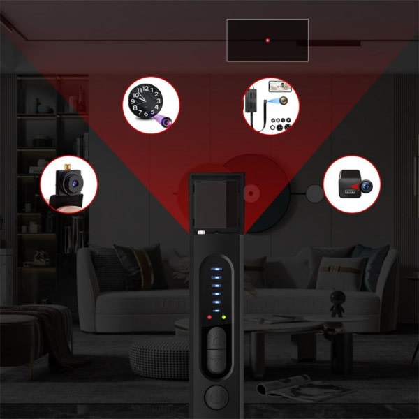 Full Range Kamera Hidden Finder Anti Spy Bug Listening Device GPS Tracker RF Trådlös Signal Scanner