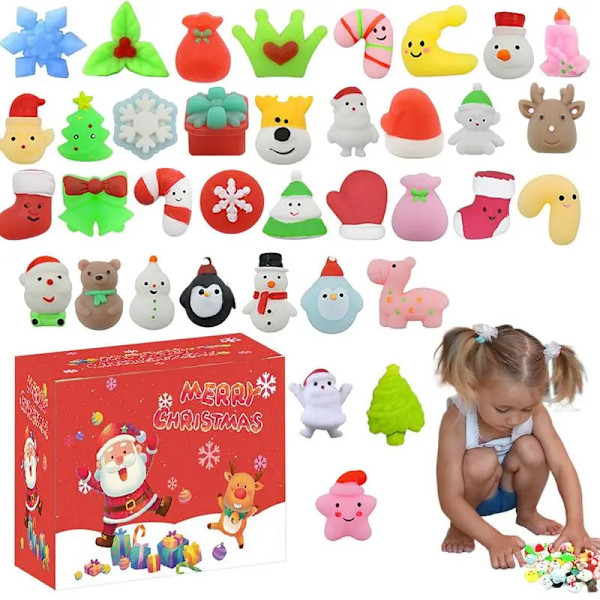 Advent kalender elastisitet jul advent kalendere mochi leker uvanlig juletema mochi plysj leketøy