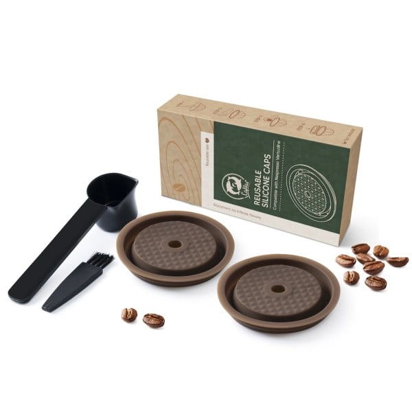 Återanvändbar Silicon Kåpa för Nespresso Vertuo Kapsel Engångs Original Kaffe Kåpor Filter