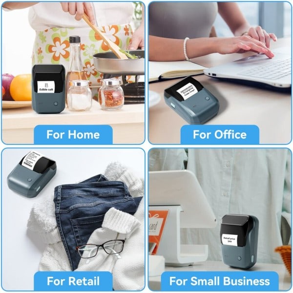 Mini Thermal Selvklæbende Etiketter Printer Mini Portable Printer