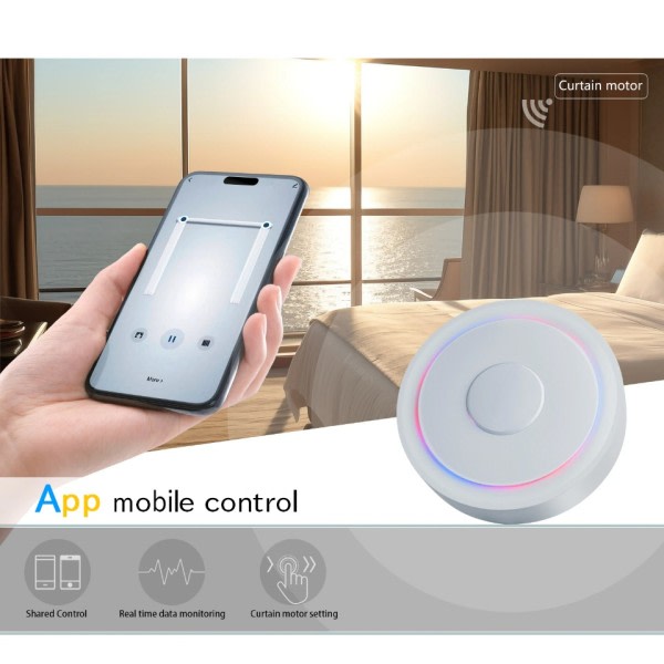 Tuya Zigbee Elektrisk Smart Gardin Motor Intelligent Support Voice Control