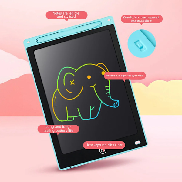 LCD Skriv Surfplatta Ritning Tavla10 tum Elektronik Grafik Tavla Ultra-tunn Bärbar Handskrift Byddar