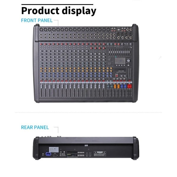 CMS1600-3 48V Phantom Audio Mixer Console Professional 16 Channel Compact Mixing Desk System For Stage Church Studio