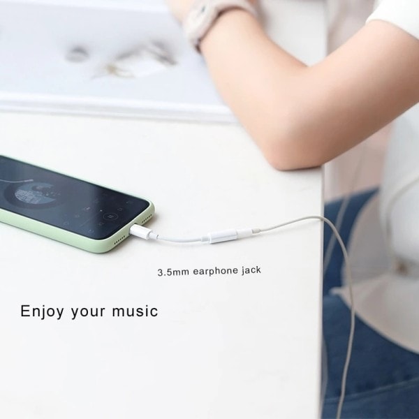 8 Pin til 3,5 mm Jack AUX kabel For iPhone 14 13 12 11 8 7 X iPad Pro hann til hunn adapter hodetelefon kontakt lyd  Splitter