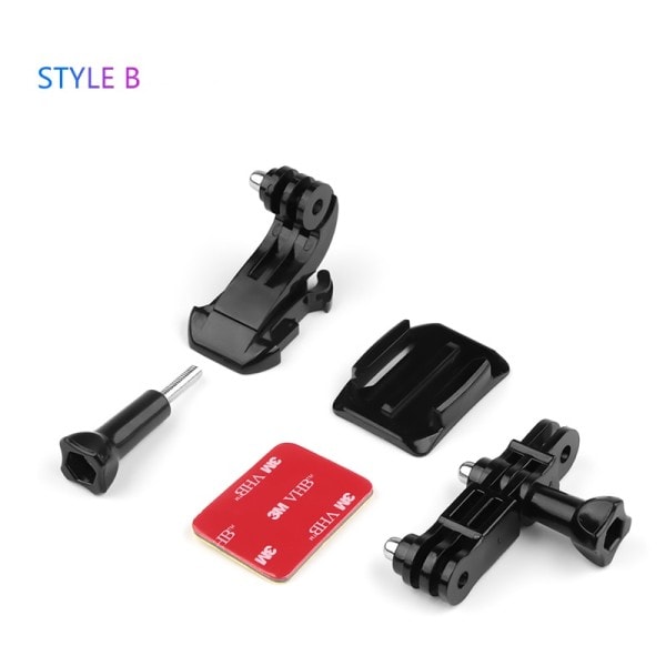 Fram Sida Hjälm Tillbehör Set J-formad Spänne Base Stöd Fäste för GoPro Hero 10 9 8 7 6 5 4 Xiaomi