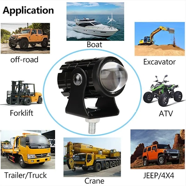 Moottoripyörä Mini Ajo Valo Kaksois Colo Ajovaloihin Lisävaloihin Spotlight Lamppu R ATV Skootteri Moto Sumu Light Lisävarusteet