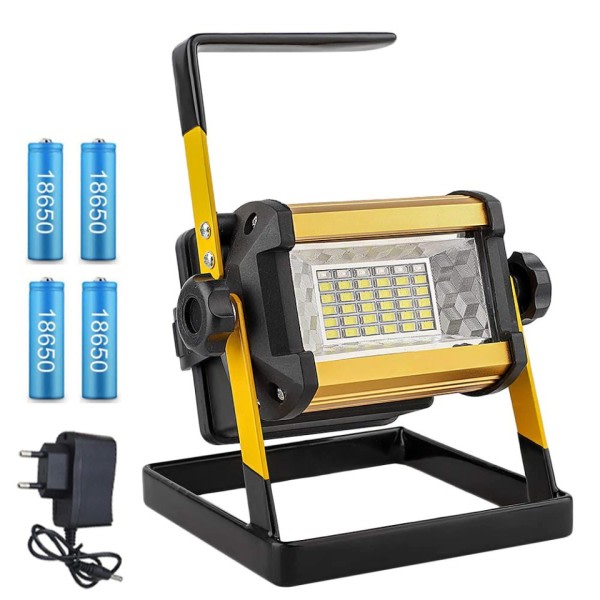 50W Flood Light Utomhus Portabel LED Reflektor Spotlight Laddningsbar Projektor Floodlight