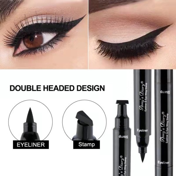 Eyeliner Big Seal Stamp Professional Svart Långvarig Vattentät
