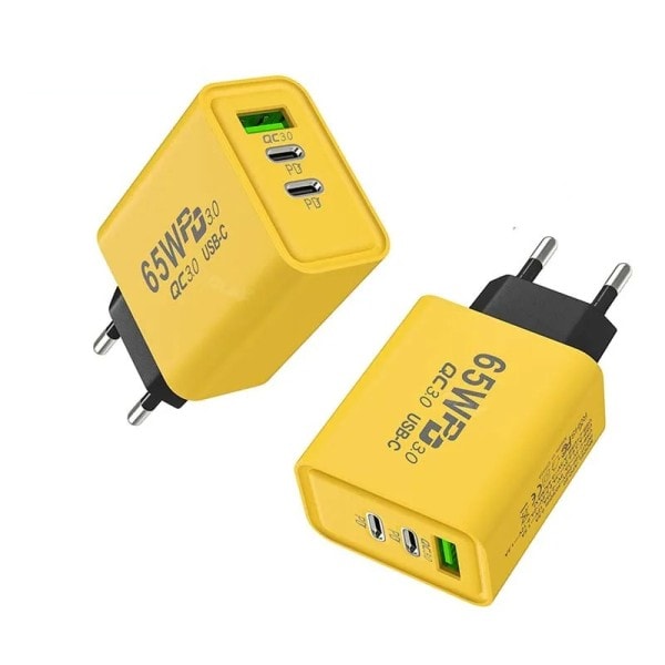 PD 65W USB C Laddare Snabb Laddning Snabb Charge 3.0 Typ C Laddare Adapter