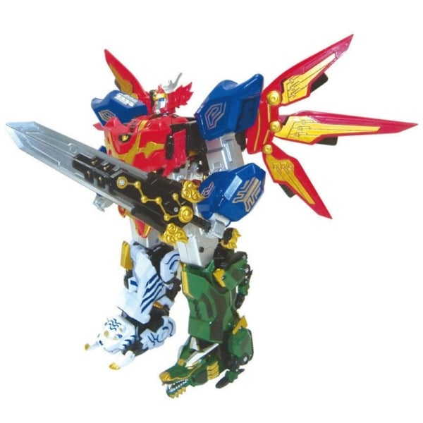 5 i 1 Samling Dinozords Transformation Ranger Megazord Robot Action Figurer Børn Legetøj