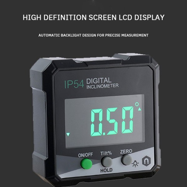 Digital Display Lutning Låda Precision Mätning Magnetisk Sug Protractor