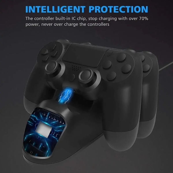 PS4 Kontrollenhet Laddningsstation för Playstation 4 Kontrollkontroll Fjärr Laddningsstation