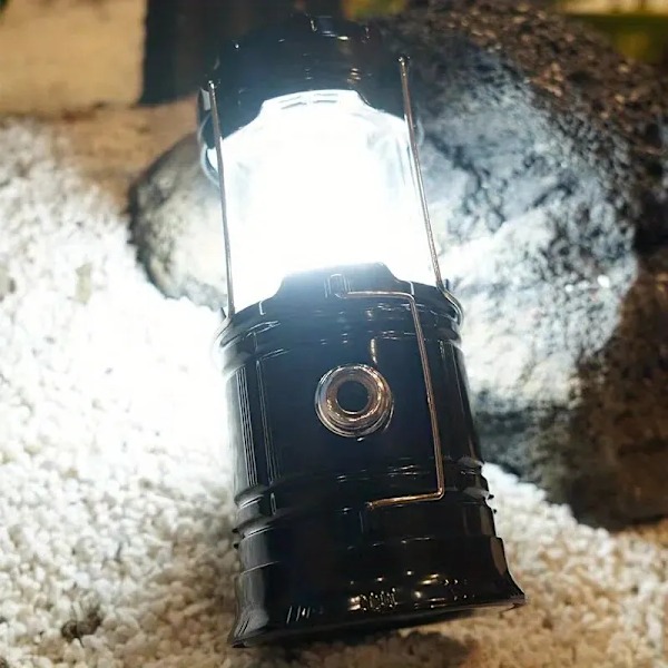 Solenergi uppladdningsbar lykta utomhus camping lampa solenergi multifunktionell hushåll bärbar stark ljus nödläge lykta
