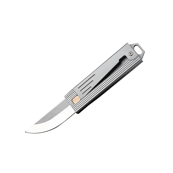 Mini blad aluminium legering håndtak kniv tyngdekraftslås utendørs bærbar unboxing selvforsvar ny liten kniv
