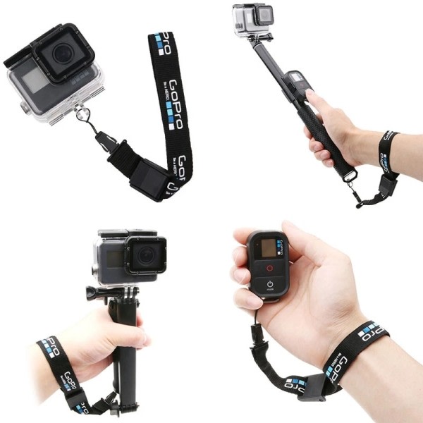 Håndledd stropp Nylon streng Hånd Snor Tau Snor Justerbar for GoPro Hero 9 8 7 6 SJCAM DJI OSMO Action Kamera Tilbehør