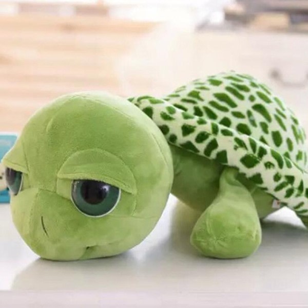 Baby Super Grøn Store Øjne Fyldt Skildpadde Skildpadde Dyr Plys Baby Legetøj
