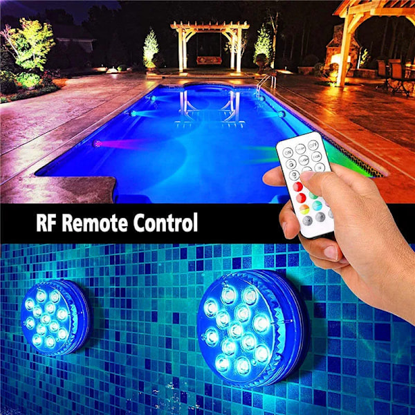 Pool Ljus Undervatten Simning Pool Belysning 13LEDs Uppdaterad Sänkbar Ljus