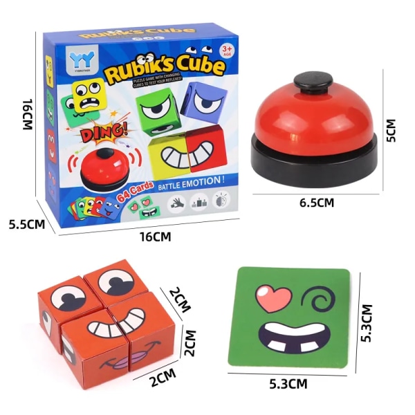 Børn ansigt forandring udtryk puslespil byggeklodser montessori terning bord spil legetøj tidligt pædagogisk legetøj