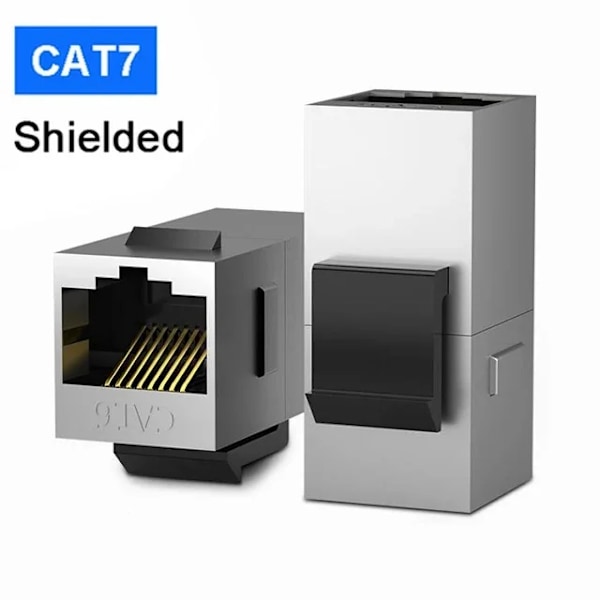 Coupler RJ45 Keystone Suojattu liitin Suojattu naaras naaras RJ45 Inline Coupler Keystone Jack