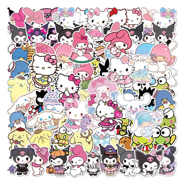 Mixed Söpö Sanrio Tarrat Cinnamoroll HelloKitty Kuromi Tarrat Tee-itse Puhelin matkalaukku Kannettava Kitara Tarra