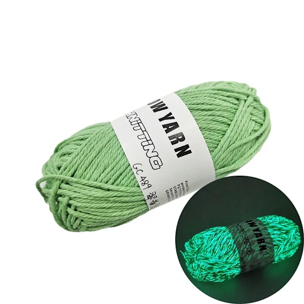 Nyeste funksjonelt lysende garn glød i mørket polyester chunky garn 53m langt strikke ull garn