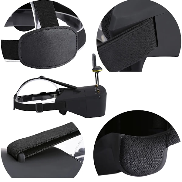 5 tuuman  video kuulokkeet HD DVR Diversity FPV Goggles akulla