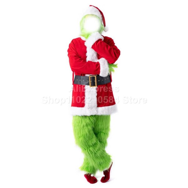 Julemand kostume sæt rekvisitter bælter handsker masker hatte fest og bold kostumer