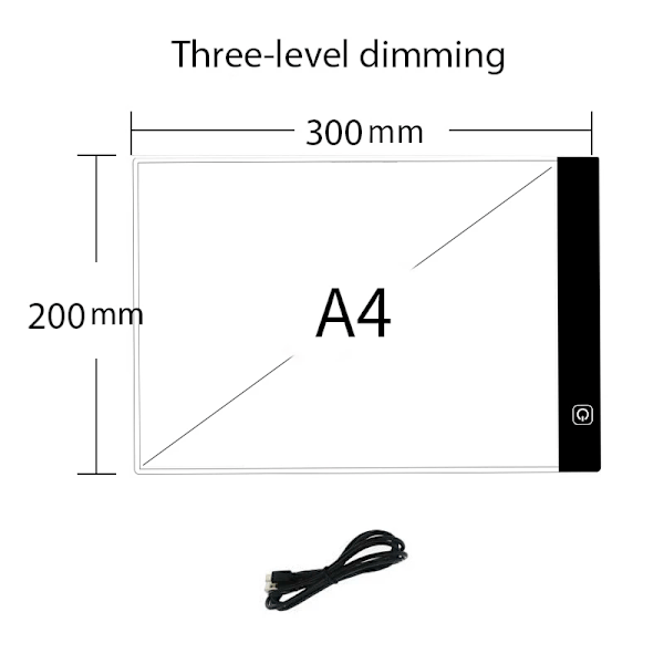 Led Tegning Kopi Pad 3 Level Dimbar Tavle Bord Animasjon Maling
