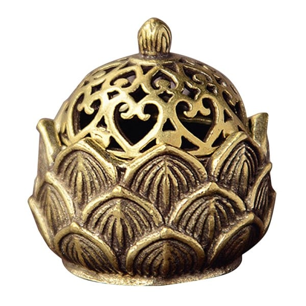 Retro Kobber Lille Lotus Lomme Hollow Out Røgelse pind Brænder Messing Røgelse Holder