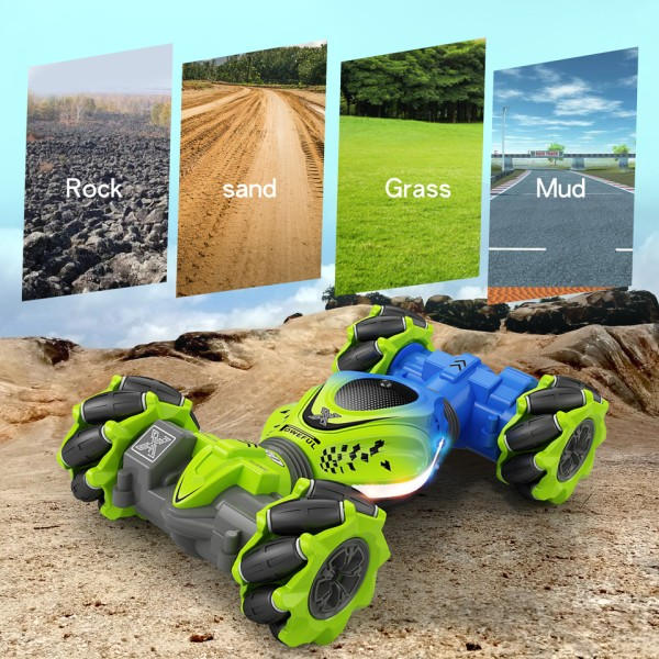 4WD RC Stunt Bil 2.4G Radio Fjernkontroll Biler RC Klokke Gest Sensor Rotasjon Gave Elektronisk Leketøy