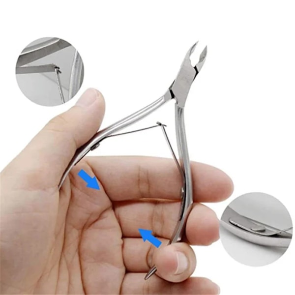 Nagel Nagelband Sax Rostfritt Stål Manikyr Pedikyr Verktyg Silver Död Skin Sax Nipper Clipper Verktyg