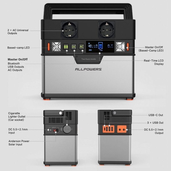 220V AC 300W Power Station Pure Sine Wave 288Wh Portable Generator